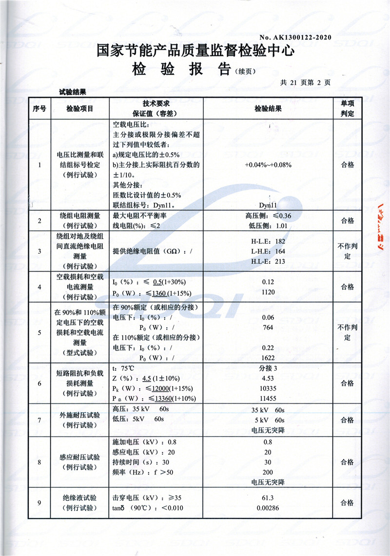 高低压试验报告-S11-1250绵阳绵阳绵阳油浸式变压器-2.jpg